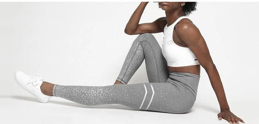 Women's Summer High Waist Elastic Fitness Leggings With Dots