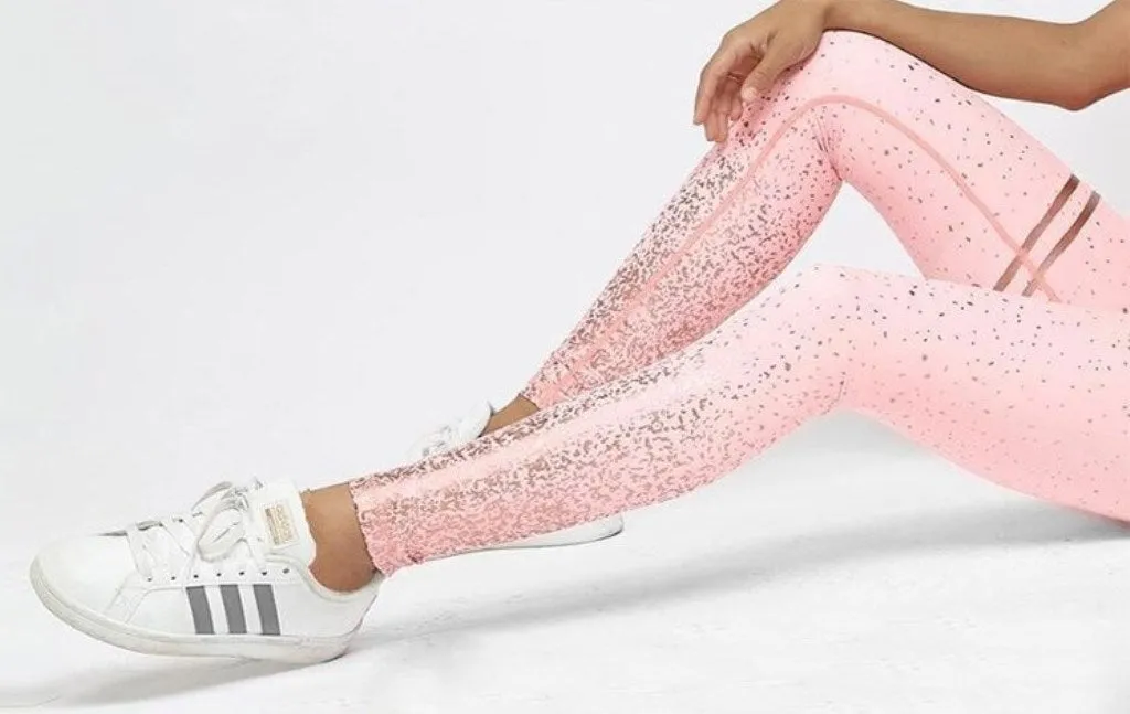 Women's Summer High Waist Elastic Fitness Leggings With Dots