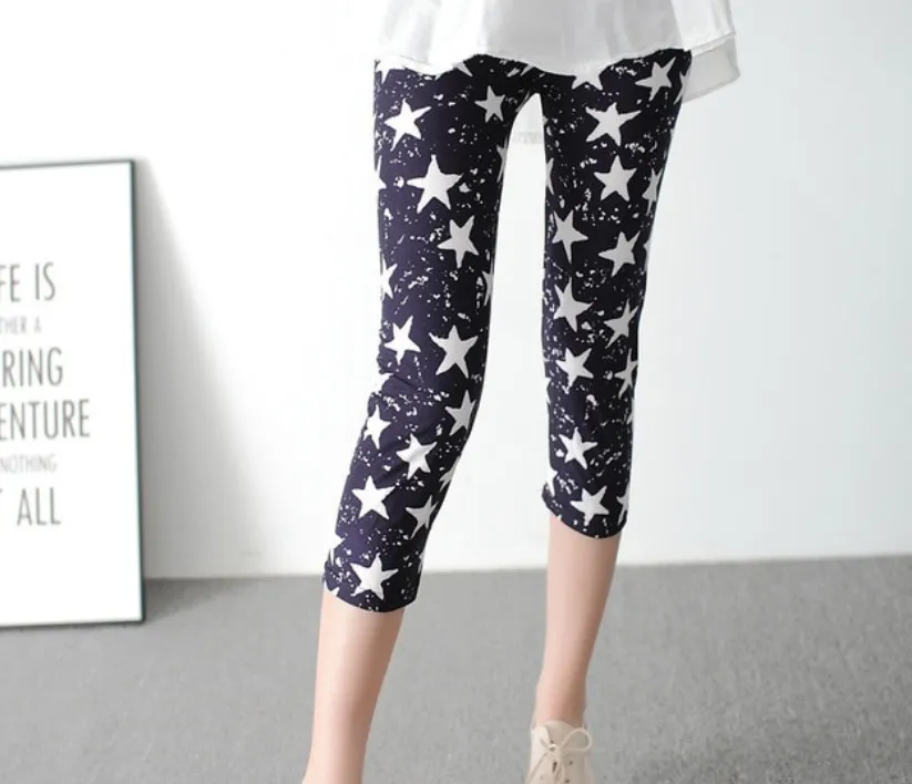 Women's Summer High Waist Elastic Stretch Leggings