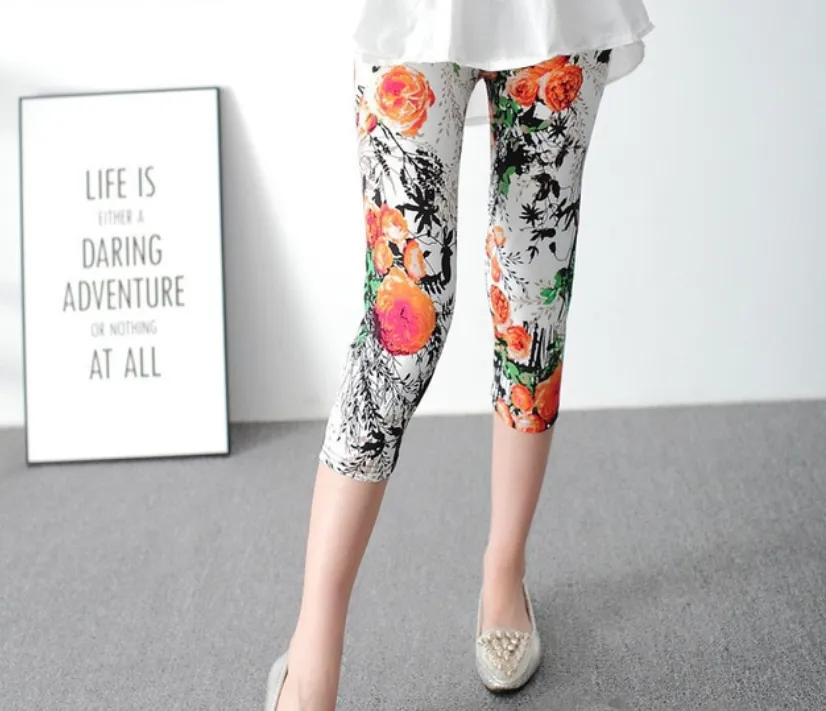 Women's Summer High Waist Elastic Stretch Leggings