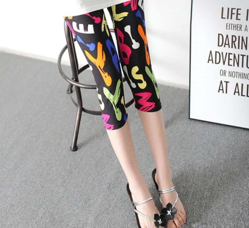 Women's Summer High Waist Elastic Stretch Leggings
