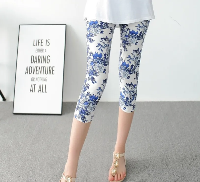 Women's Summer High Waist Elastic Stretch Leggings