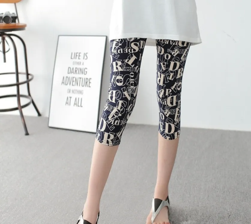Women's Summer High Waist Elastic Stretch Leggings