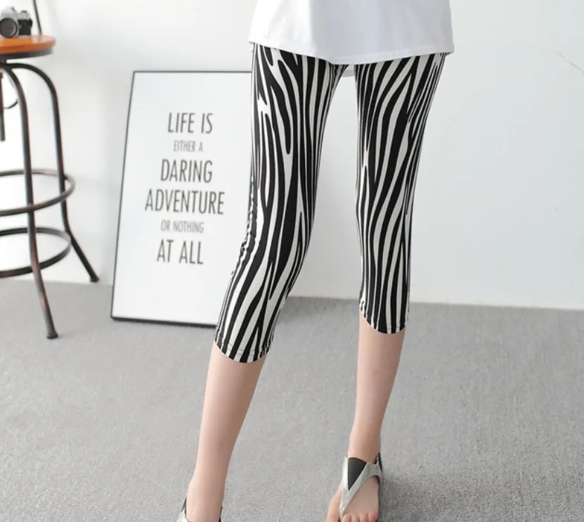 Women's Summer High Waist Elastic Stretch Leggings