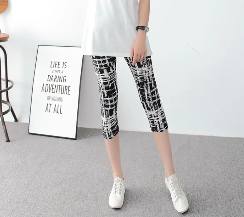 Women's Summer High Waist Elastic Stretch Leggings