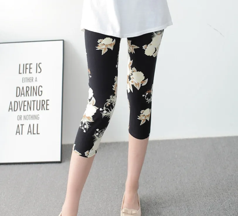 Women's Summer High Waist Elastic Stretch Leggings
