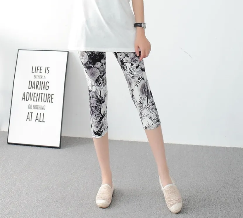 Women's Summer High Waist Elastic Stretch Leggings
