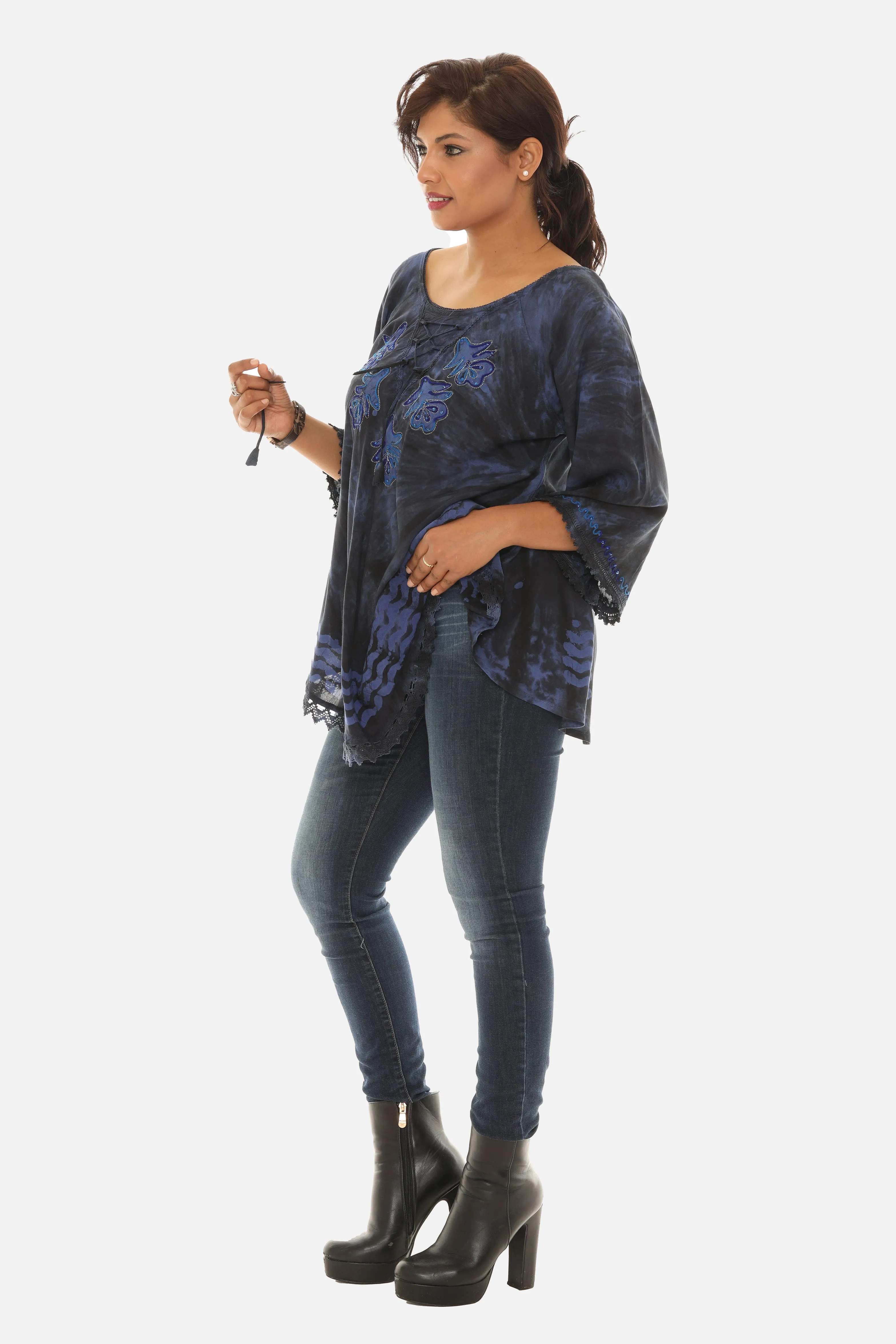Women's Tie Dye Rayon Tunic