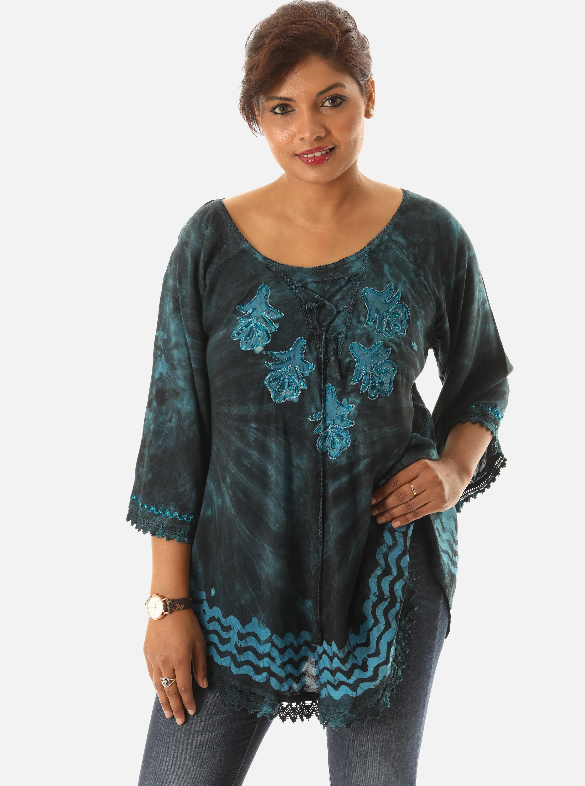 Women's Tie Dye Rayon Tunic