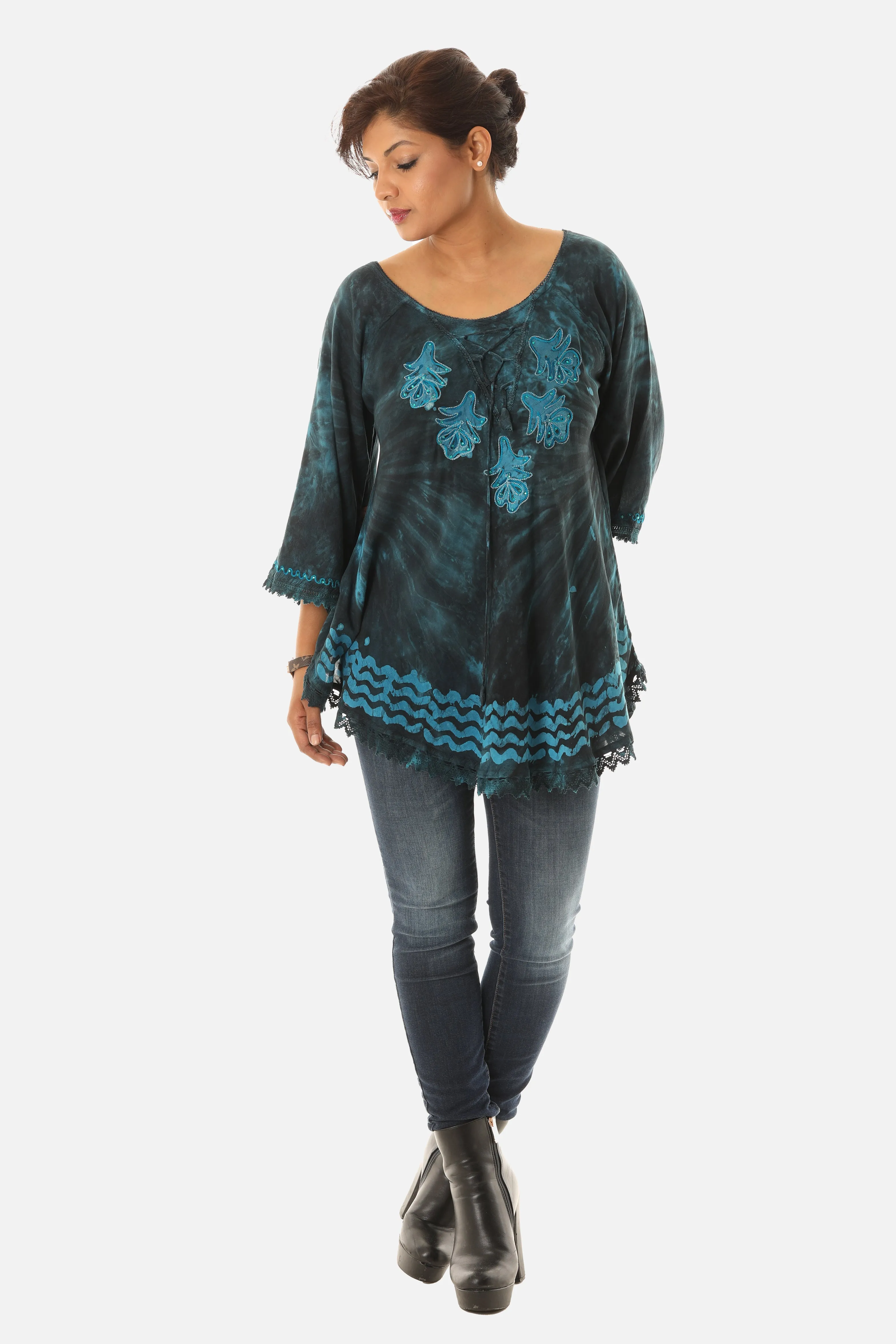 Women's Tie Dye Rayon Tunic