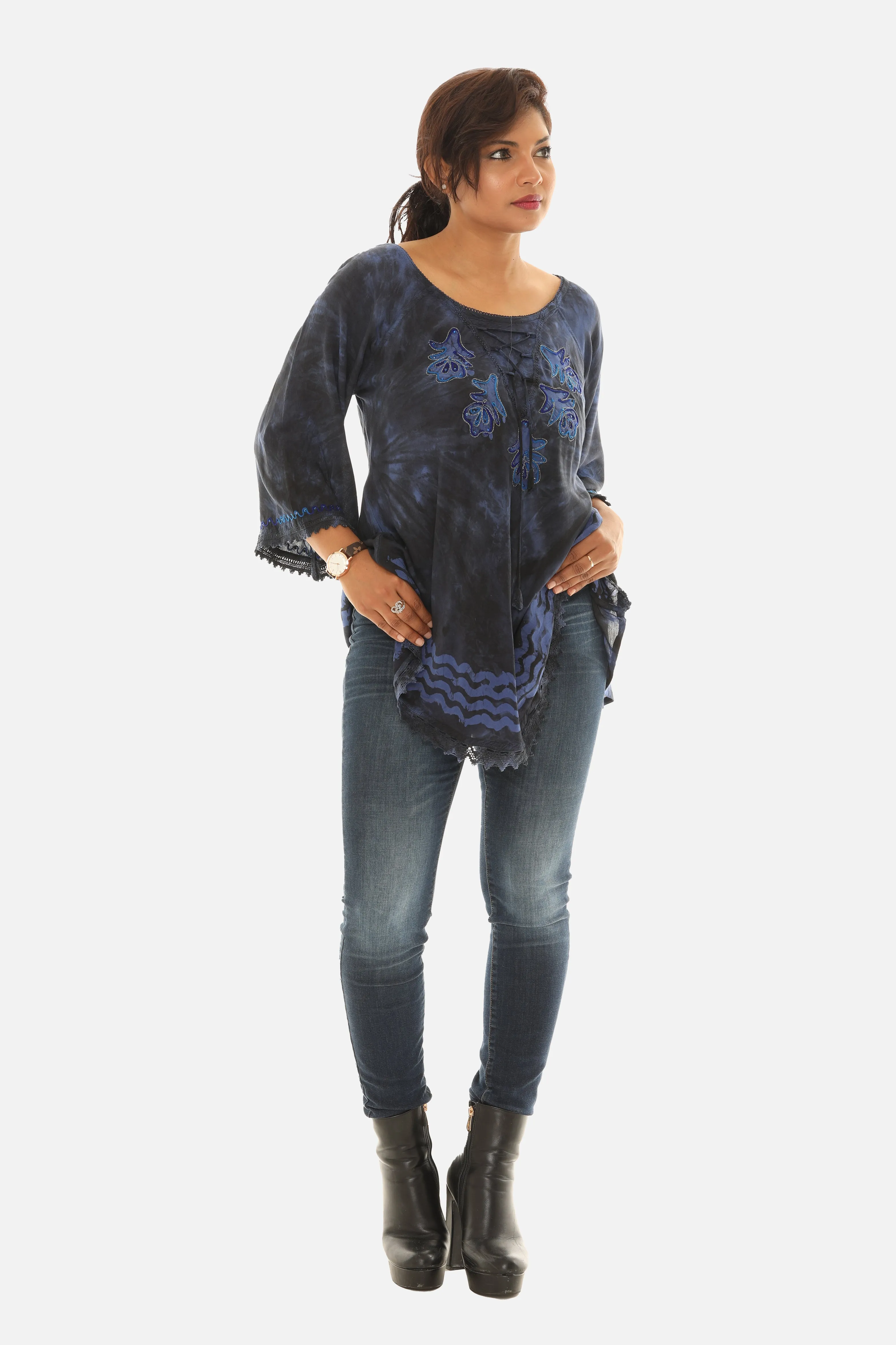 Women's Tie Dye Rayon Tunic
