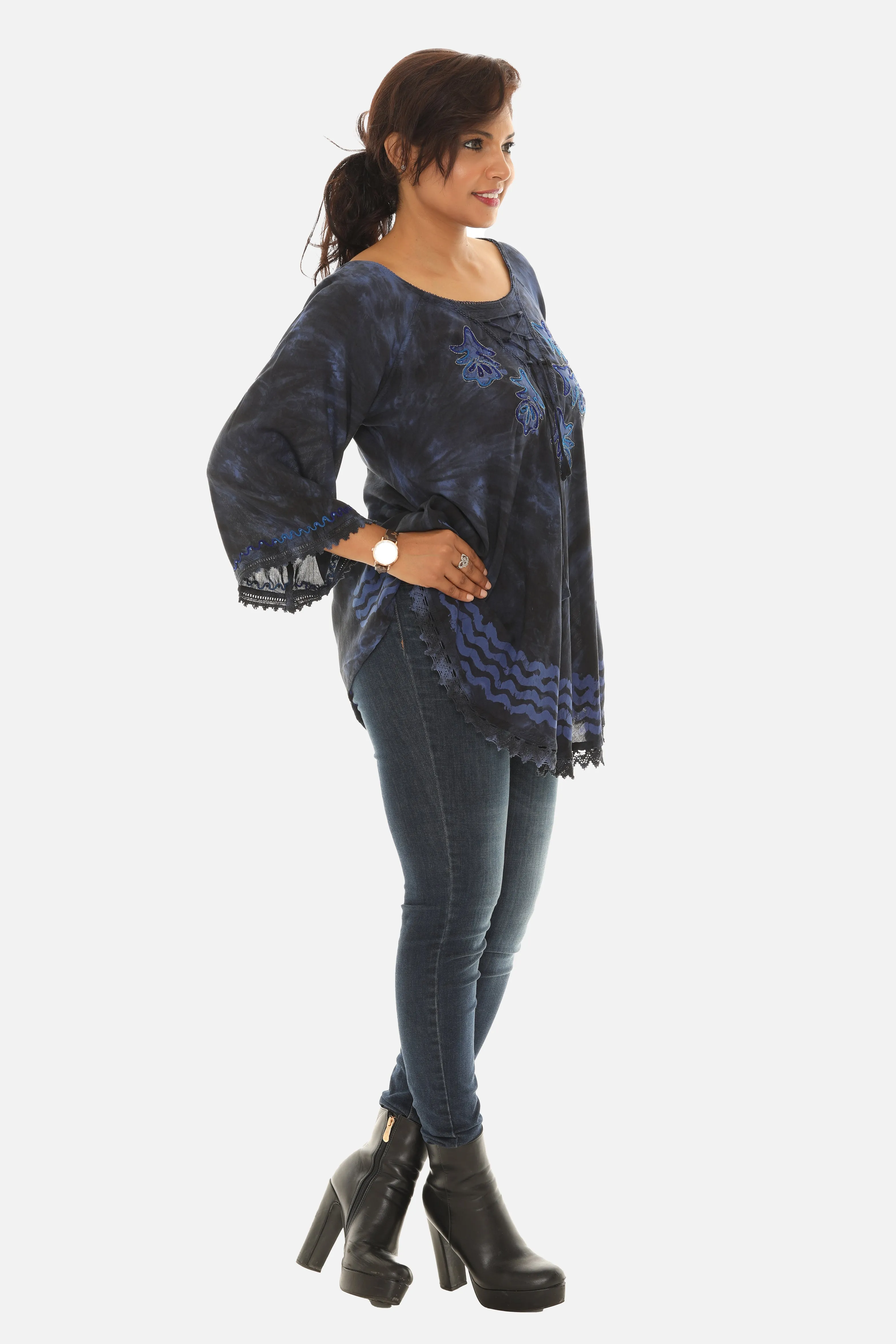 Women's Tie Dye Rayon Tunic