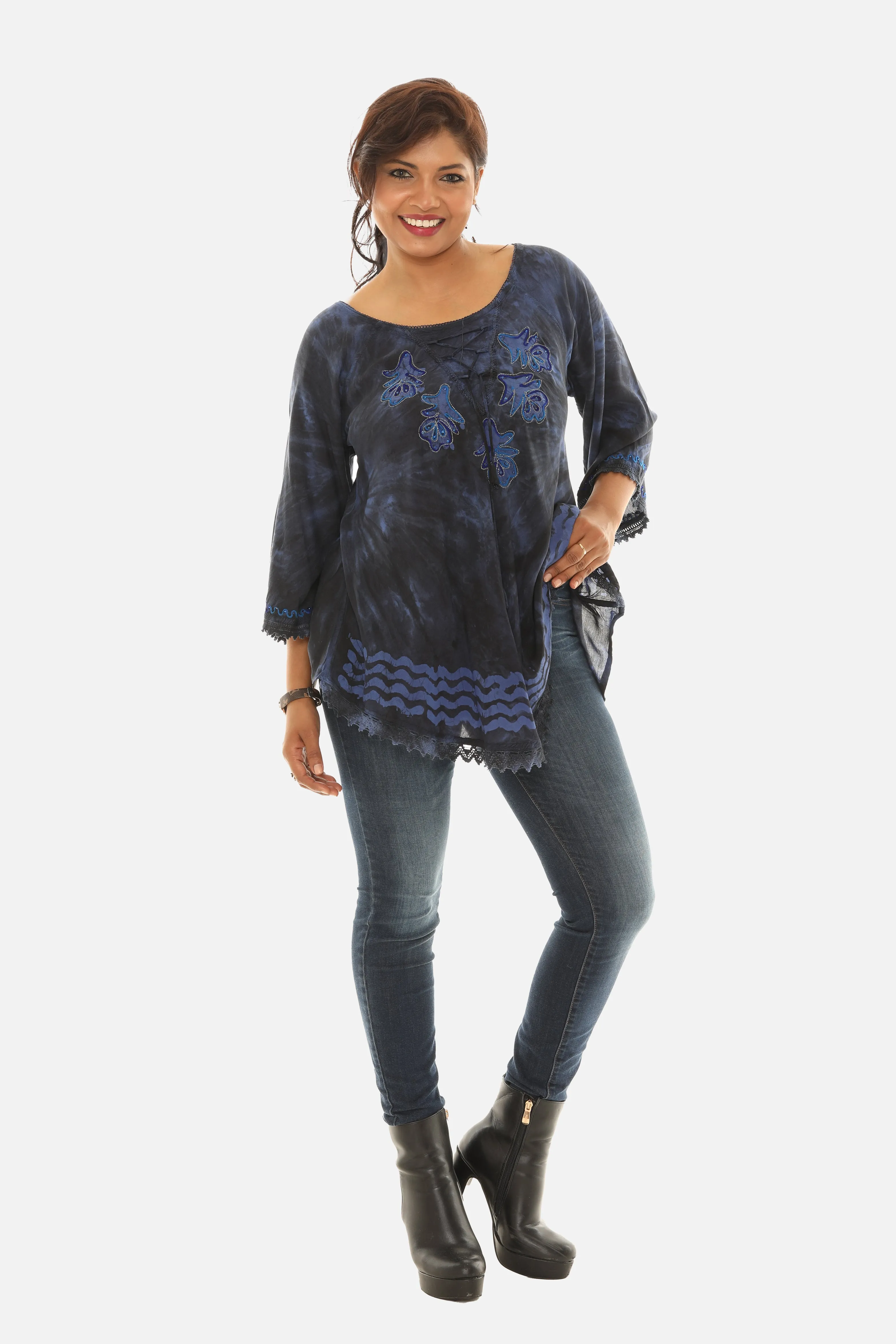 Women's Tie Dye Rayon Tunic