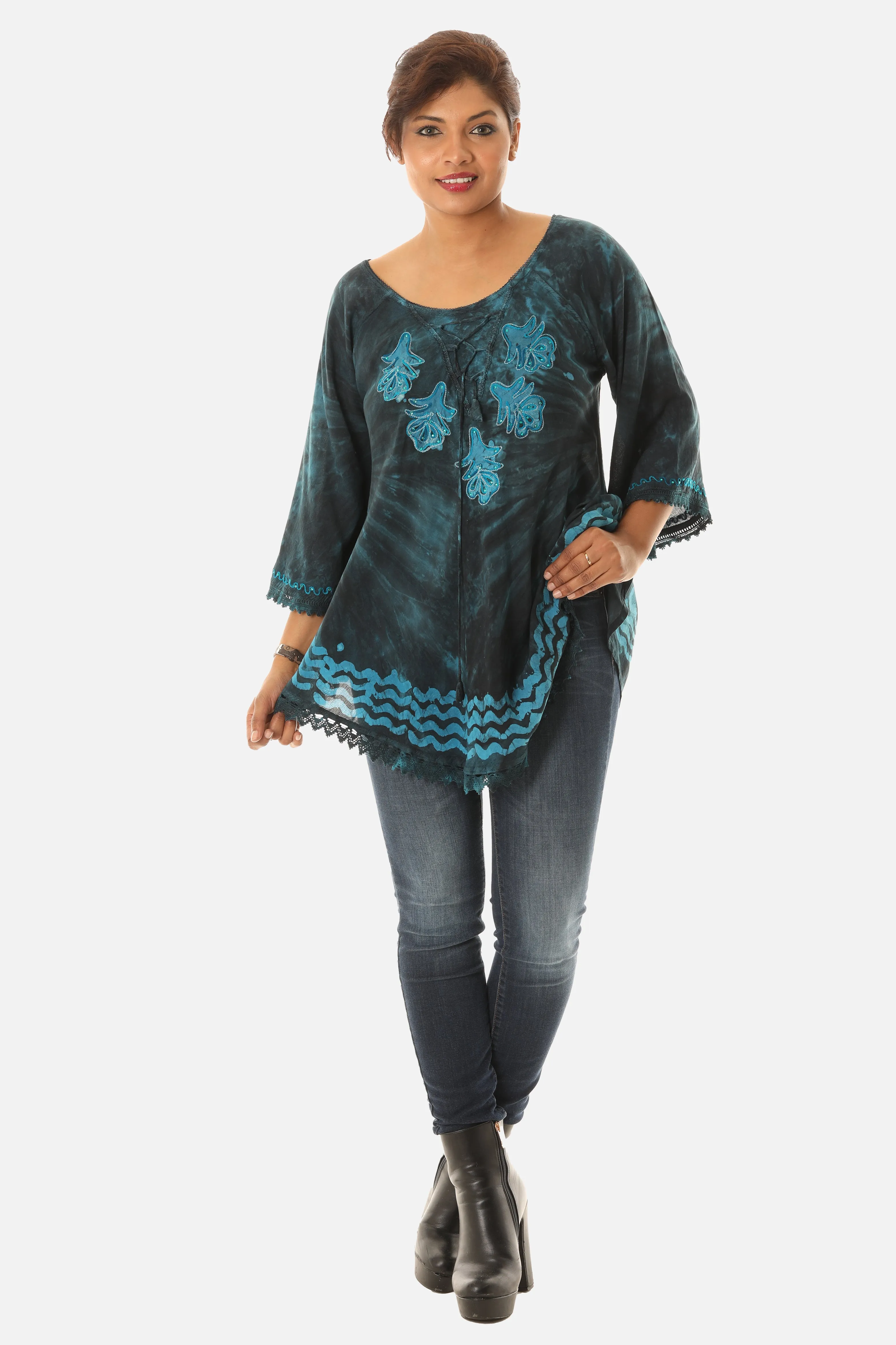 Women's Tie Dye Rayon Tunic