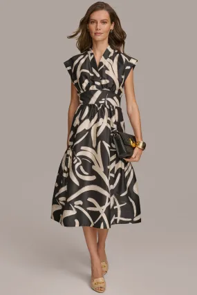 WRAP MIDI DRESS
