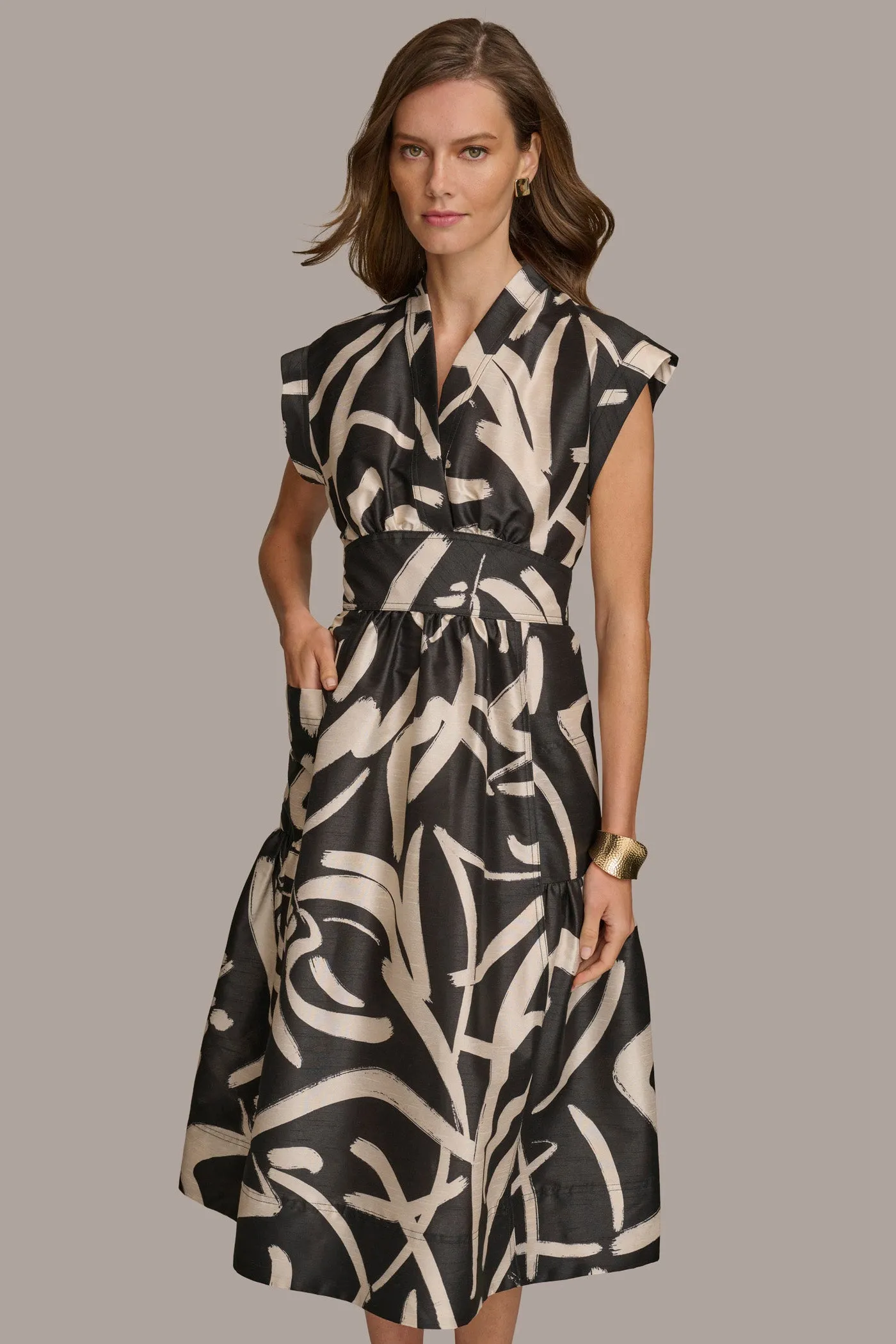 WRAP MIDI DRESS