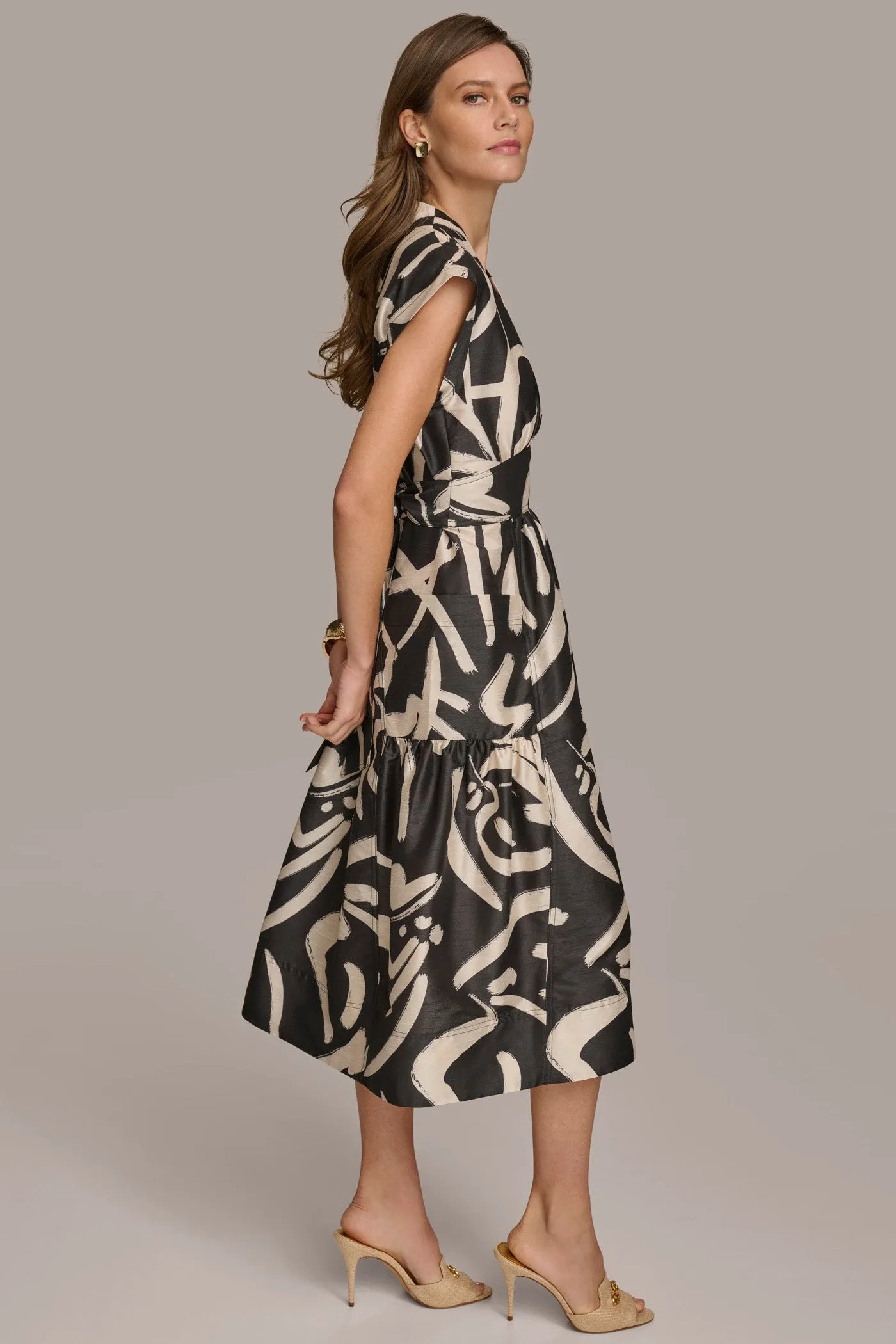 WRAP MIDI DRESS