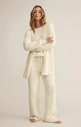 ZSU Cate Cable Knit Cardigan in Ivory
